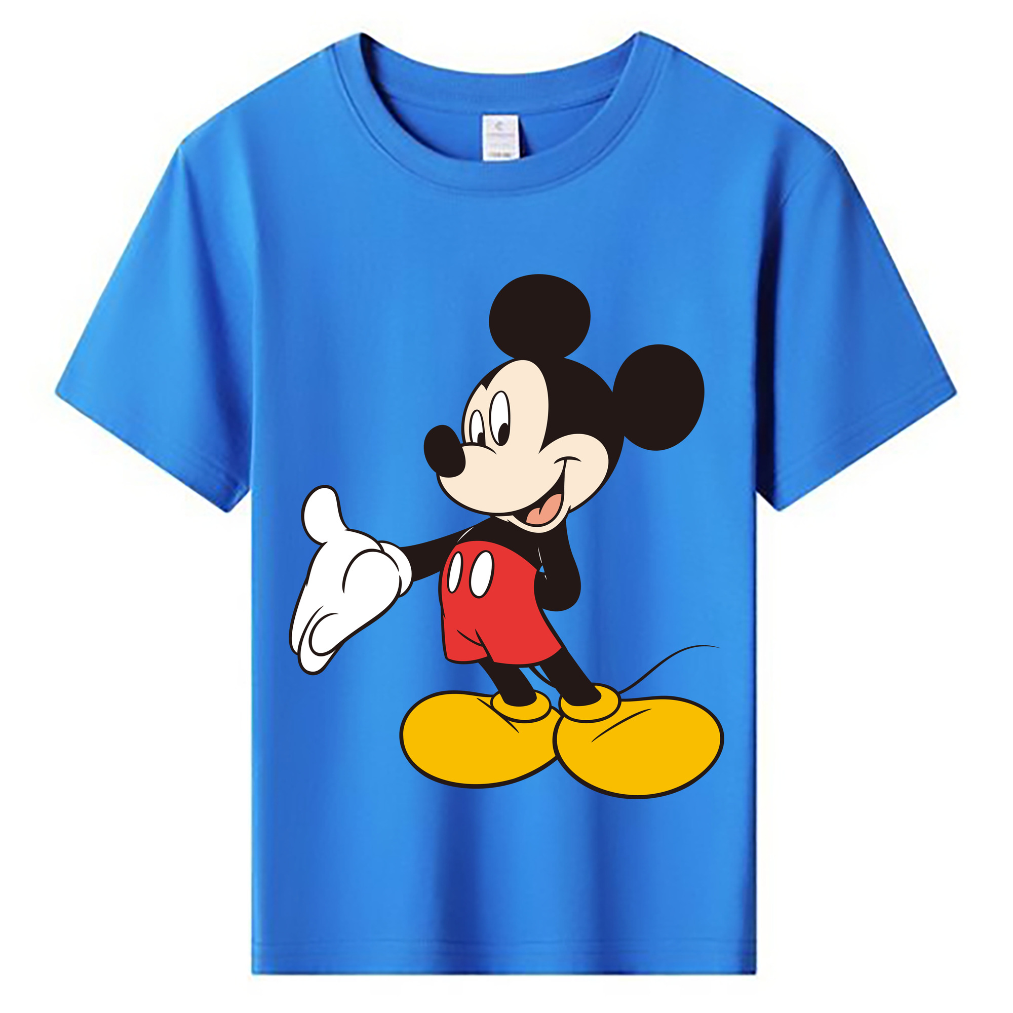ミッキーマウス Mickey Mouse 綿100％キッズTシャツ（フロントプリント）